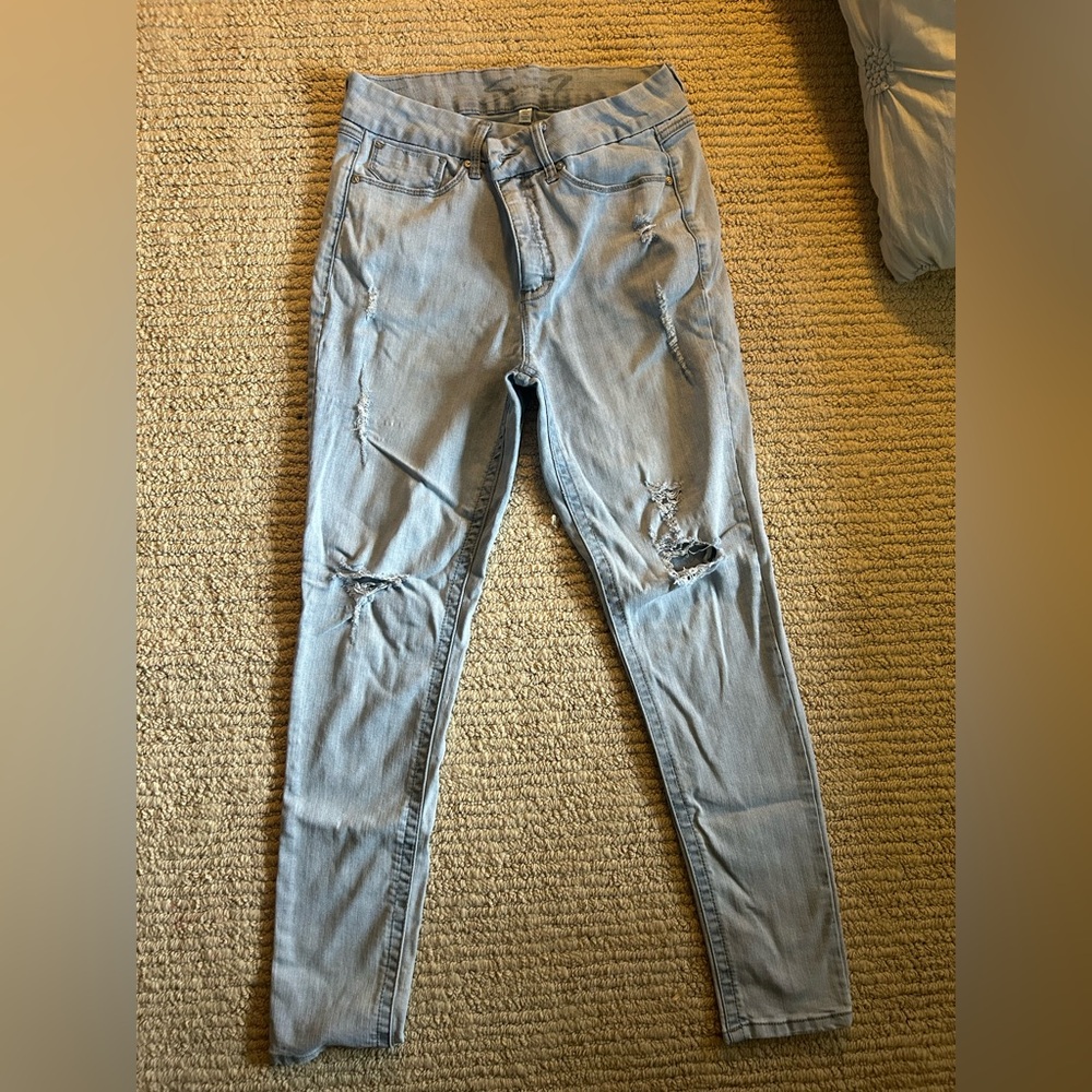 Seven7 Blue Straight Leg Jeans Classic Denim